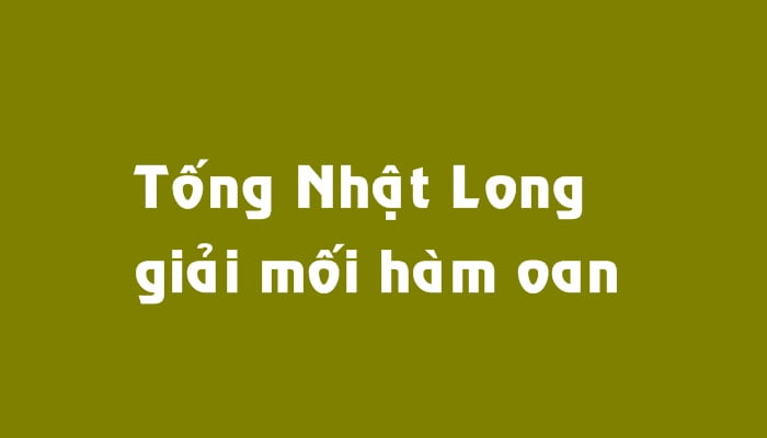 Tống Nhật Long giải mối hàm oan
